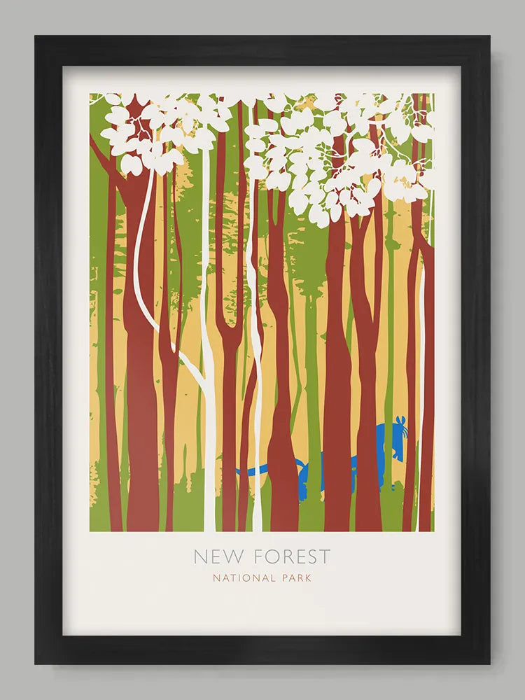 New Forest National Park - Poster Print. Established in 2005, New Forest takes in areas in both Hampshire and Wiltshire.